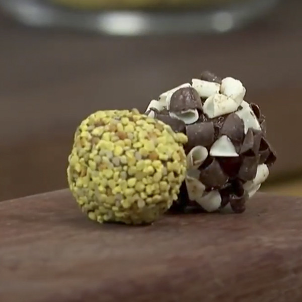 Trufas con miel de azafrán